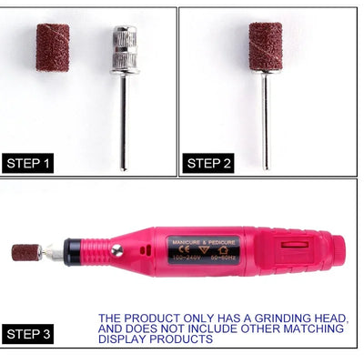 100/50pc Sanding Cap Bands For Electric Manicure Machine 180/120/80 Grit Nail Drill Grinding Bit Files Pedicure Tool - Smarsty