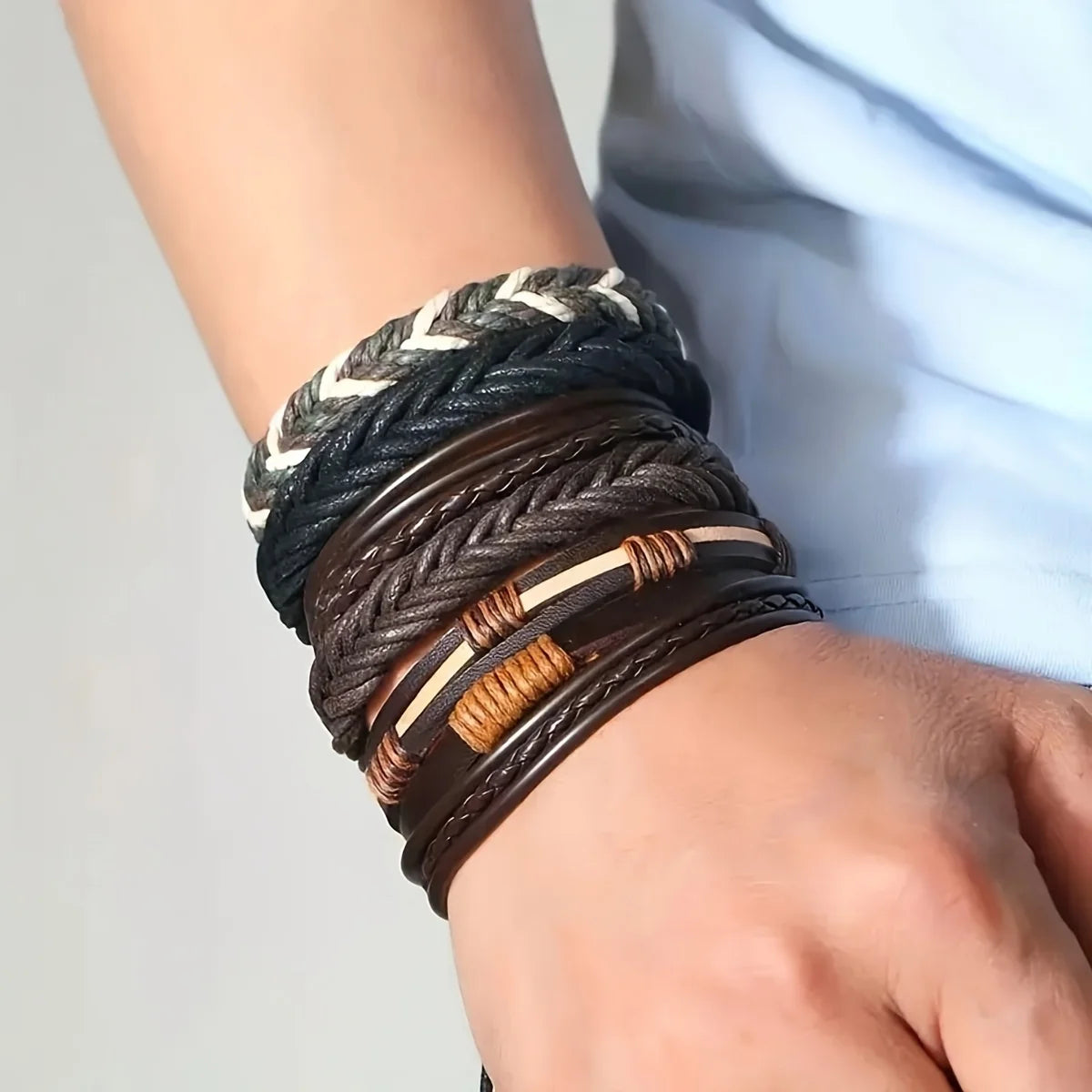 Braided Leather Bracelets for Men and Women Handmade - Smarsty