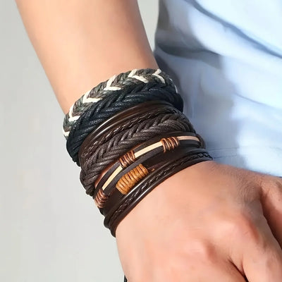 Braided Leather Bracelets for Men and Women Handmade - Smarsty