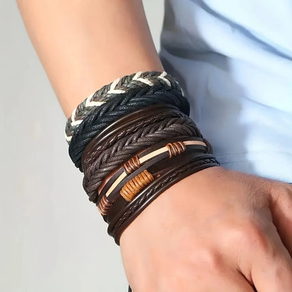 Braided Leather Bracelets for Men and Women Handmade - Smarsty