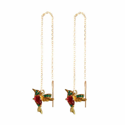 Luxury Women’s Zircon Crystal Pearl Butterfly Tassel Earrings - Smarsty