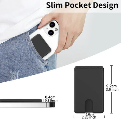 Phone Holder Sticker Credit Card Holder 3M Adhesive Soft Silicone Mobile Phone Wallet Compatible for Iphone Android Samsung - Smarsty