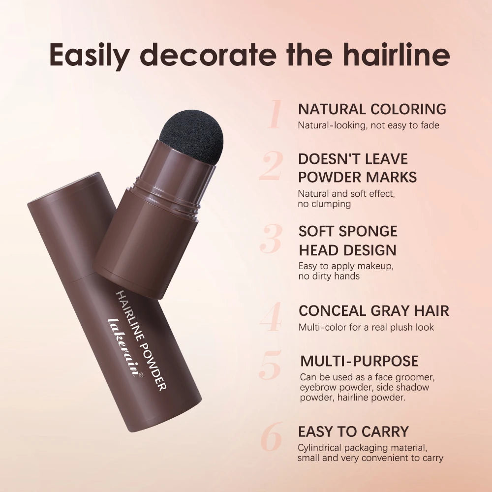 Hairline Shadow Powder Hair Waterproof Hairline Root Cover Up Natural Black Brown Eyebrow Contour Stick Repair Fill in Hair Tool - Smarsty