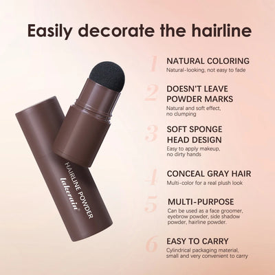 Hairline Shadow Powder Hair Waterproof Hairline Root Cover Up Natural Black Brown Eyebrow Contour Stick Repair Fill in Hair Tool - Smarsty