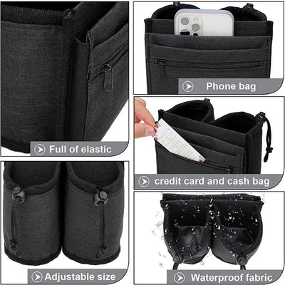 Travel Luggage Cup Holder Durable Free Hand Suitcase Drink Bag Travel Milk Tea Coffee Mugs Holder Fits All Suitcase Handles - Smarsty