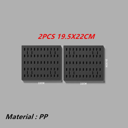 Punch-free Hole Board Vertical Desktop Wall Hanging Office Desk Storage Shelf Reading Room Desktop kitchen Bathroom Storage Rack by Smarsty