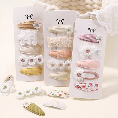 5Pcs Floral Hair Clips Set for Girls - Smarsty