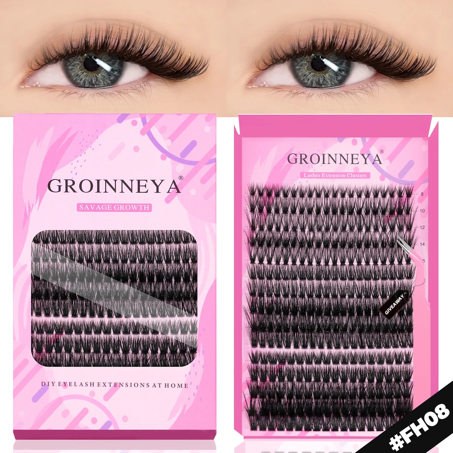 DIY Faux Mink Eyelash Extension Kit with Bond and Seal - Smarsty