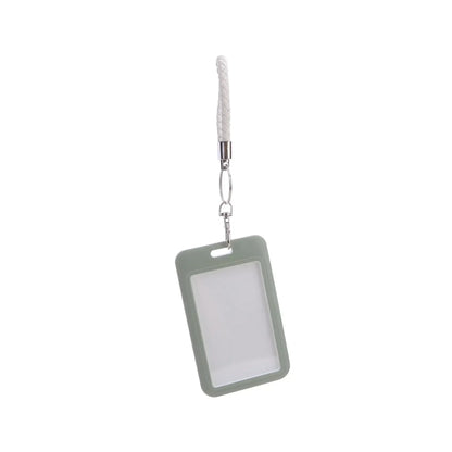 1Pc Macaron Bus ID Card Protective Cover Cases Student Meat Keyring Card Campus Access Door Credit Card Holder Bag Set Key Chain