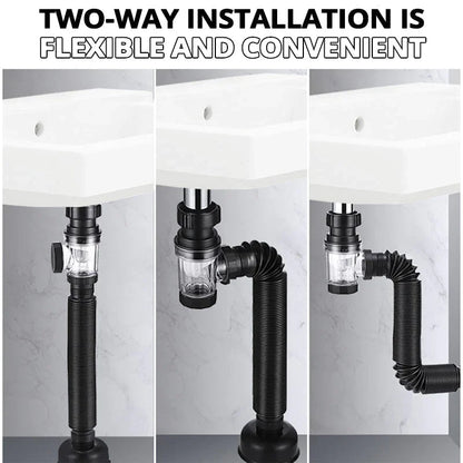 Flexible Anti-Odor Drain Pipe Set for Kitchen and Bathroom - Smarsty