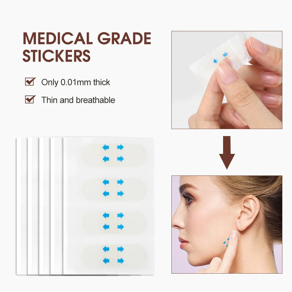 80pcs Invisible Face Lifting Tapes for Wrinkle Removal - Smarsty