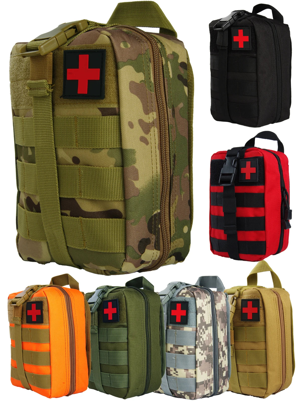 First Aid Bag Camping Tactical Medical Pouch EMT Emergency Survival Kit Hunting Outdoor Box Large Size 800D Nylon Bag Package by Smarsty