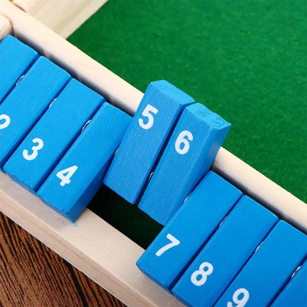 Arithmetic Dice Board Game Four-Sided Flip Card Games Box Dice Toys Wooden Flaps Dices 4 Players Party Number Game Board Games - Smarsty