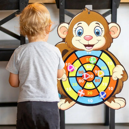 Montessori Dart Board Target Sports Game Toys For Children 4 To 6 Years Old Outdoor Toy Child Indoor Girls Sticky Ball Boys Gift by Smarsty