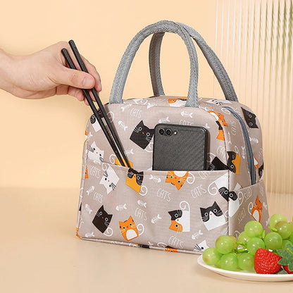 Cartoon Insulated Lunch Bag With Thermal Tote For Picnics - Smarsty