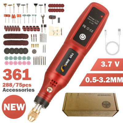 USB Rechargeable Cordless Engraving Pen Wireless Electric Drill Rotary Tool for Jewelry Glass - Portable Handheld Engraver - Smarsty
