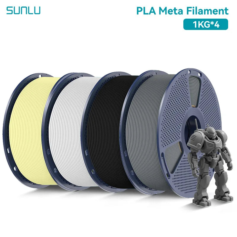 SUNLU PLA Meta 3D Printer Filament  4KG 1KG/Roll 175MM Tolerances +/-0.02MM Filament Fast Shipping 2-7 Days