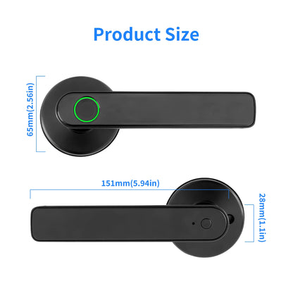 Tuya 5-in-1 Smart Door Lock with Fingerprint Access - Smarsty