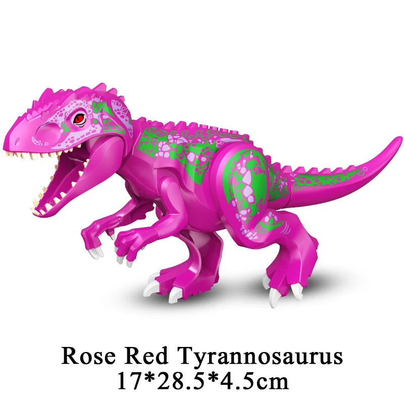 Jurassic Dinosaur World Brutal Raptor T-Rex Triceratops Indominus Rex Model Building Blocks Dino Velociraptor Figure Bricks Toys