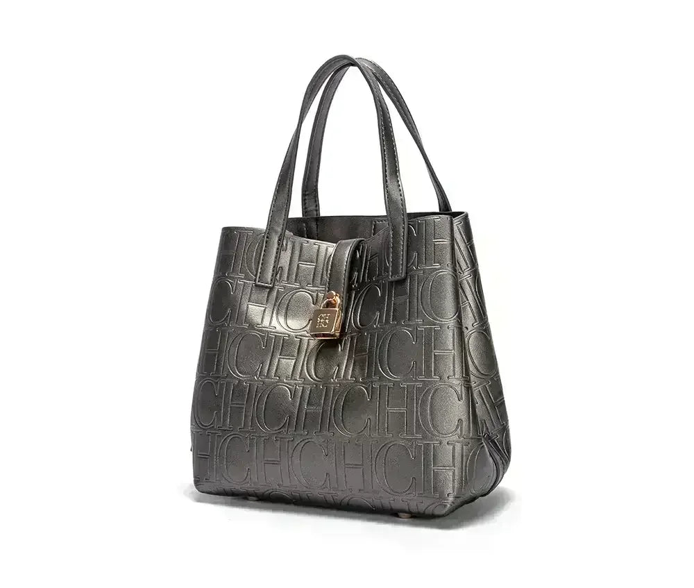Large Capacity Handbag With Lock Design Luxury Crossbody - Smarsty