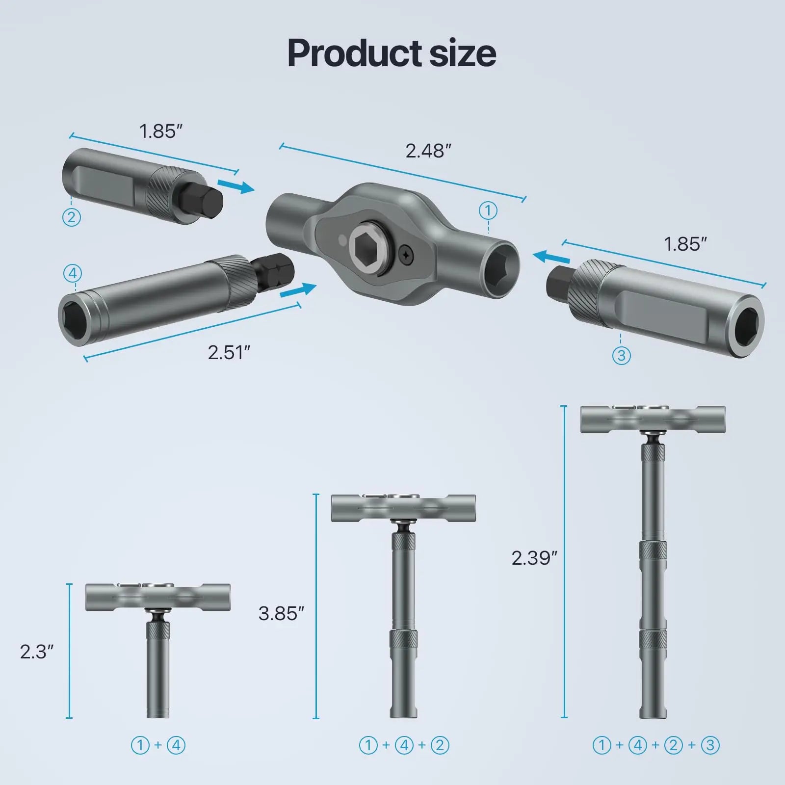 VMAN 24in1 Multifunction Ratchet Screwdriver Set Multi Magnetic Bits Mini Repair Tool Kit Household Tool For PC & Desk Etc.