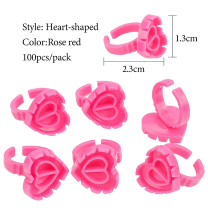 100 Pcs Disposable Eyelash Glue Holder Cups for Easy Makeup - Smarsty