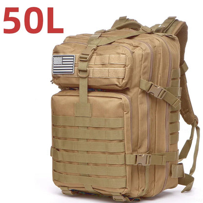 25L/50L Sturdy Nylon Waterproof Tactical Sports Trekking Fishing Hunting Camping Hiking Bag Backpack Outdoor Rucksacks - Smarsty