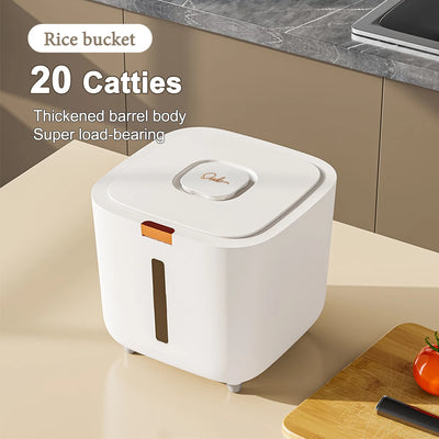 Insect Proof Moisture Proof Rice Box Grain Sealed Jar Kitchen Container 5/10KG Storage Kitchen Container Storage Box with Lid by Smarsty