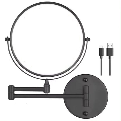 8 Inch USB Rechargeable Shower Mirror with LED Lights - Smarsty