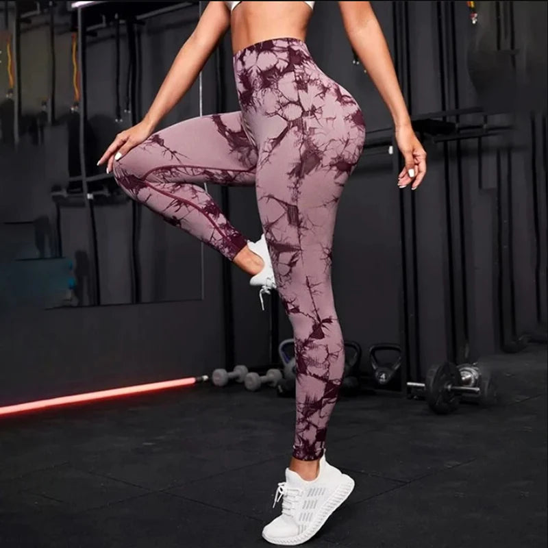 Women Yoga Pants Sport Leggings Seamless High Waist Push Up Woman Tights Fitness Workout Leggins Gym Clothing - Smarsty