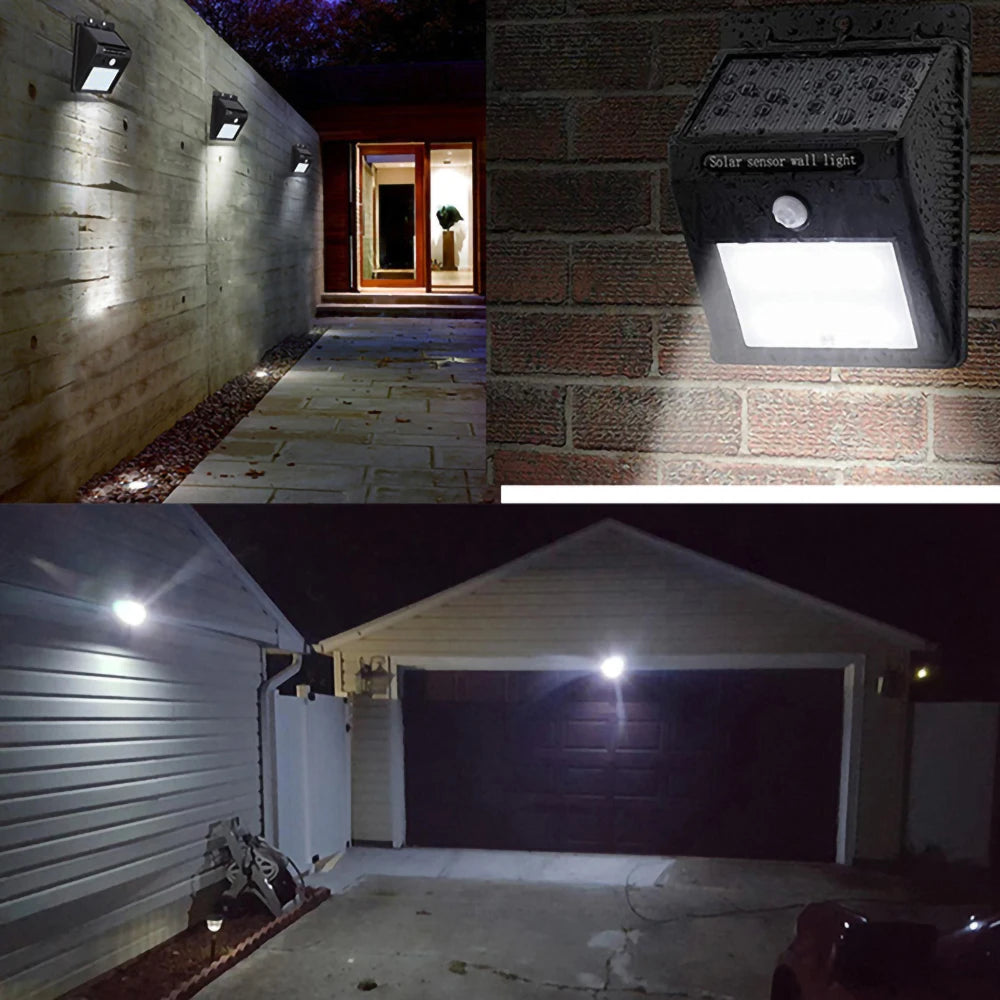Solar Powered LED Motion Sensor Outdoor Wall Light - Smarsty