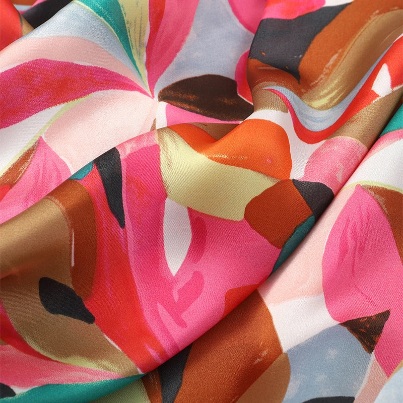 Satin Silk Square Scarf for Women Sun Protection - Smarsty