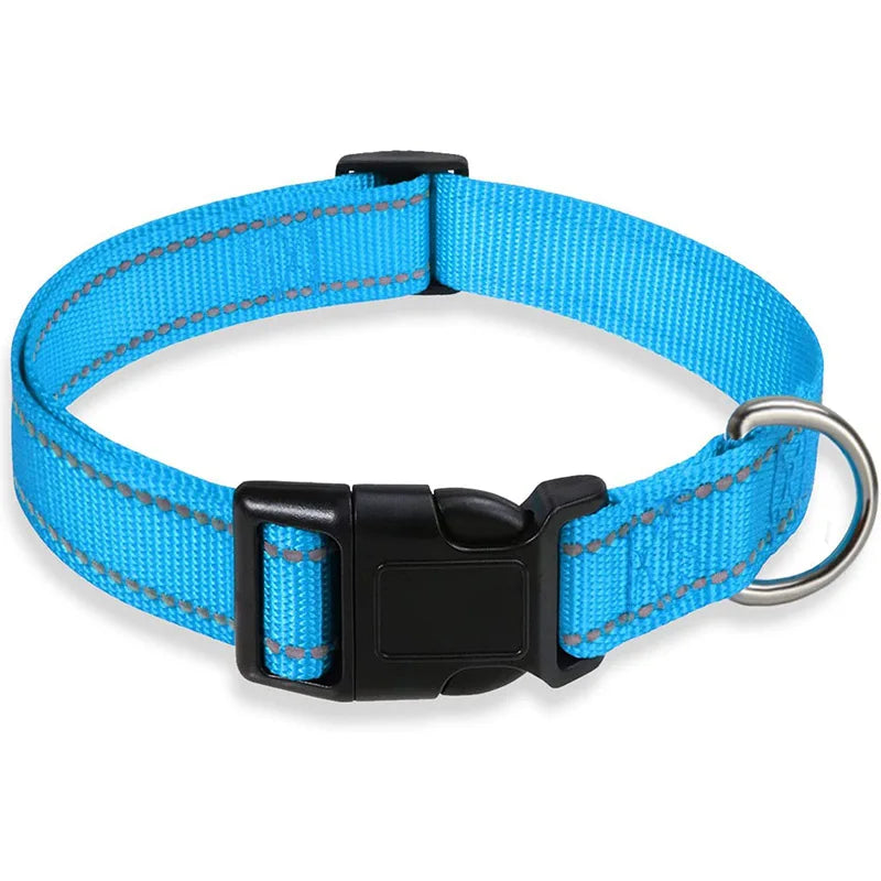 Reflective Nylon Dog Collar With Adjustable Safety Feature - Smarsty