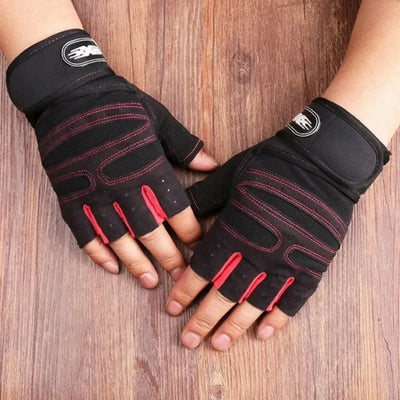 Outdoor Sport Gloves for Men Women Wrist Guard Fitness Gym Cycling Hiking Boxing Exercise Training Workout Long Wrist Fingerless by Smarsty