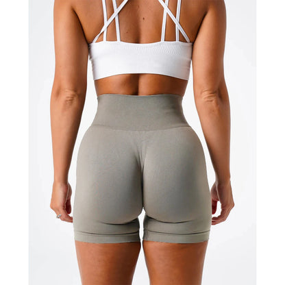 TKITK Spandex Solid Seamless Shorts Women Soft Workout Tights Fitness Yoga Pants Gym tight pants leggings cycling shark pants