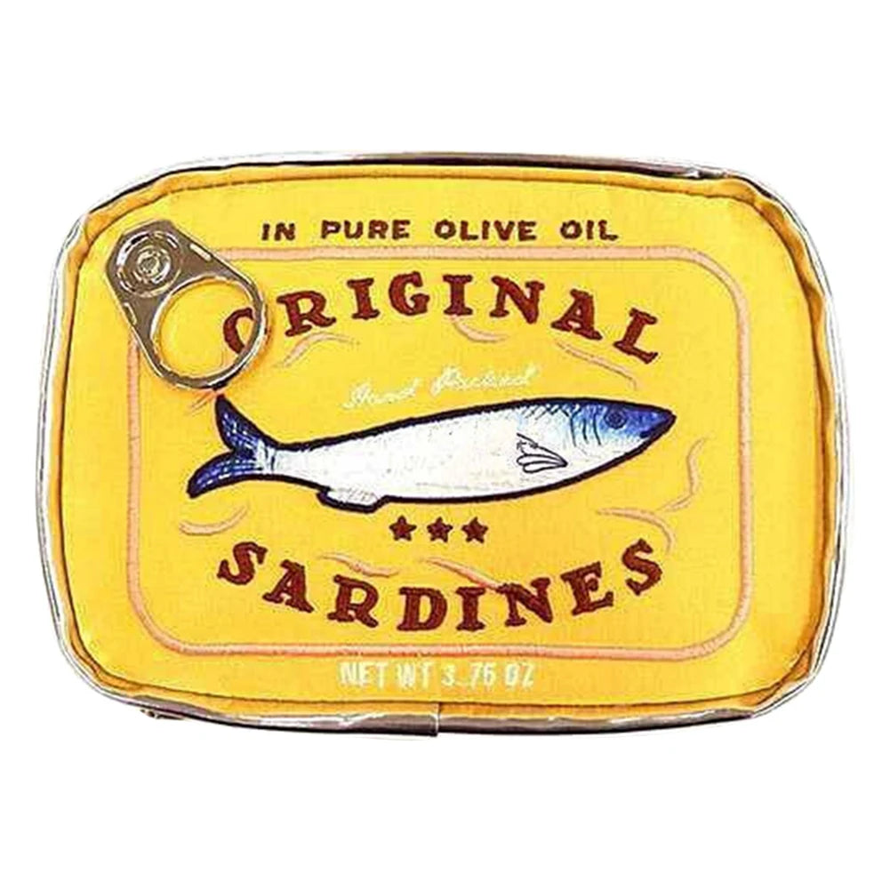 Canned Sardines Style Storage Bag Cute Bath Travel Bag Creative Portable Fashion Zipper Multi-function Soft for Weekend Vacation - Smarsty
