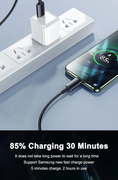 2PCS PD 45W USB C Cable For Samsung Galaxy S20 S21 S22 S23 Ultra Note 10 5G 20 A53 A54 Super Fast Charging USB Type C Data Cable - Smarsty