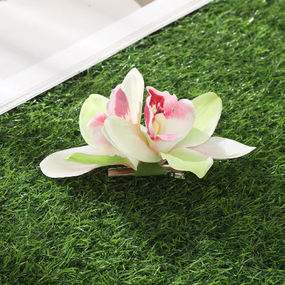 Bohemian Orchid Flower Hair Clips for Weddings - Smarsty