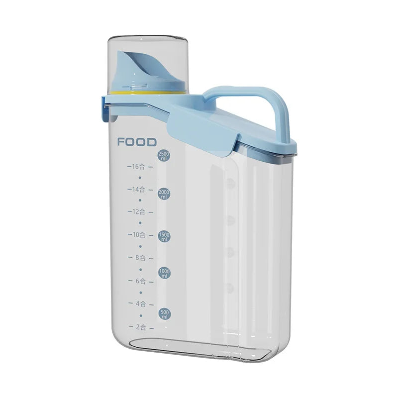 Moisture-Proof Storage Container for Grains Pet Food Snacks Transparent Sealed Food Storage Jar Kitchen Organizer for Dry Foods
