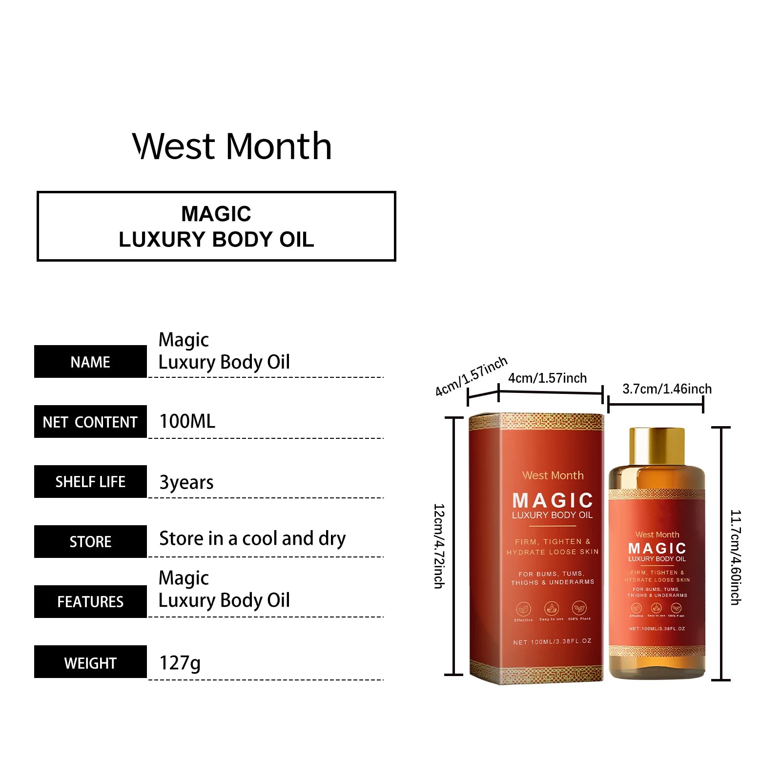Luxury Body Firming Oil for Deep Moisturizing Skin - Smarsty
