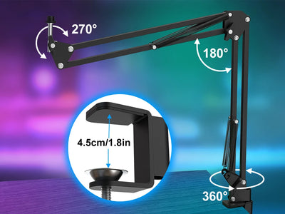 Haomuren USB Podcast Microphone Kit with Boom Arm - Smarsty