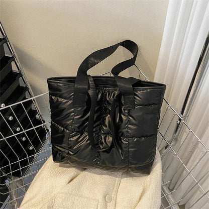 Fashion Ladies Tote Bag Large Capacity Padded Quilted - Smarsty