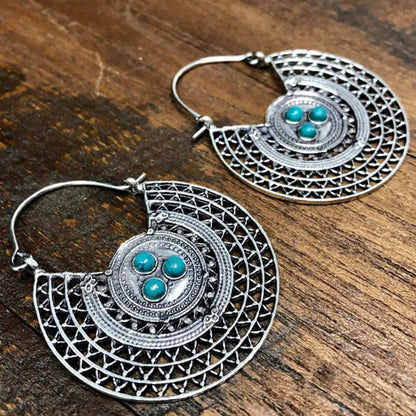 Vintage Bronze Dragonfly Drop Earrings with Moonstone Accent - Smarsty