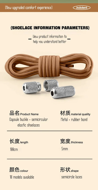 New Elastic Laces Sneakers Tennis Round Shoe laces Without ties Kids Adult No Tie Shoelace Rubber Bands Shoe Accessories - Smarsty