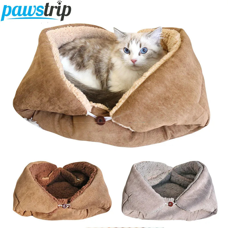 Warm Thickened Cat Bed Foldable Plush Pet Mat - Smarsty