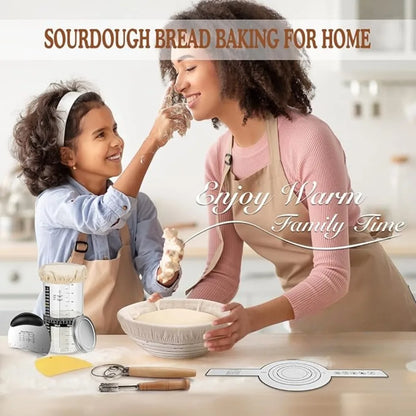 Professional Baking Tools Kit with Sourdough Starter Jar - Smarsty