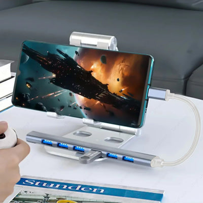 USB C 7 Port Hub 3.0 Ultralight Aluminum Laptop PC - Smarsty