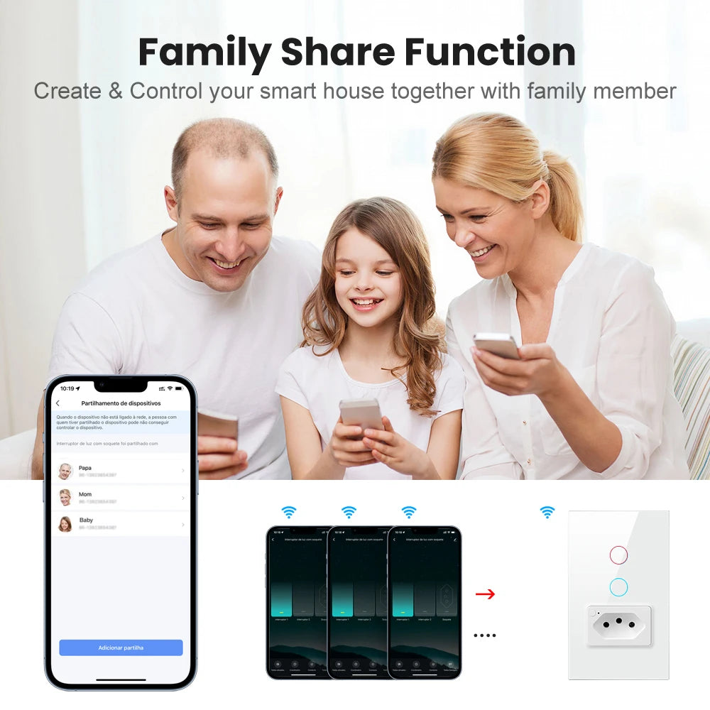 AVATTO Smart Light Switch with WiFi Control and 20A Socket - Smarsty