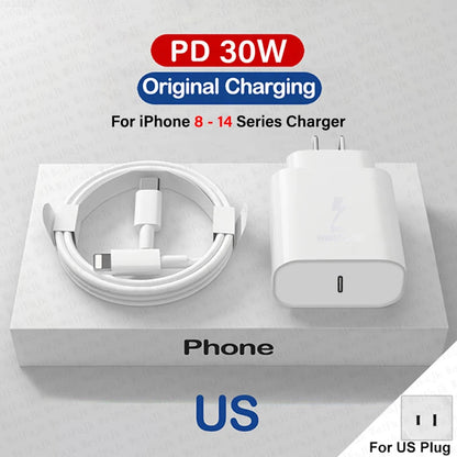 30W USB C Fast Charger For iPhone Pro Series Cable - Smarsty