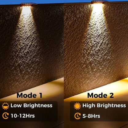2 Pack Solar Wall Lights Waterproof LED Outdoor Lighting - Smarsty